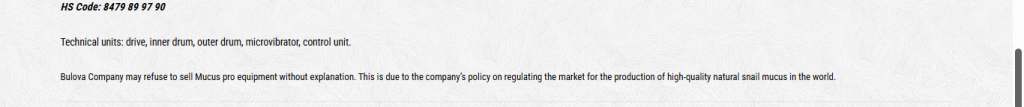 Mucus Pro Regulatory Policy