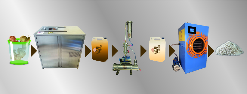 Production technology for natural snail mucus